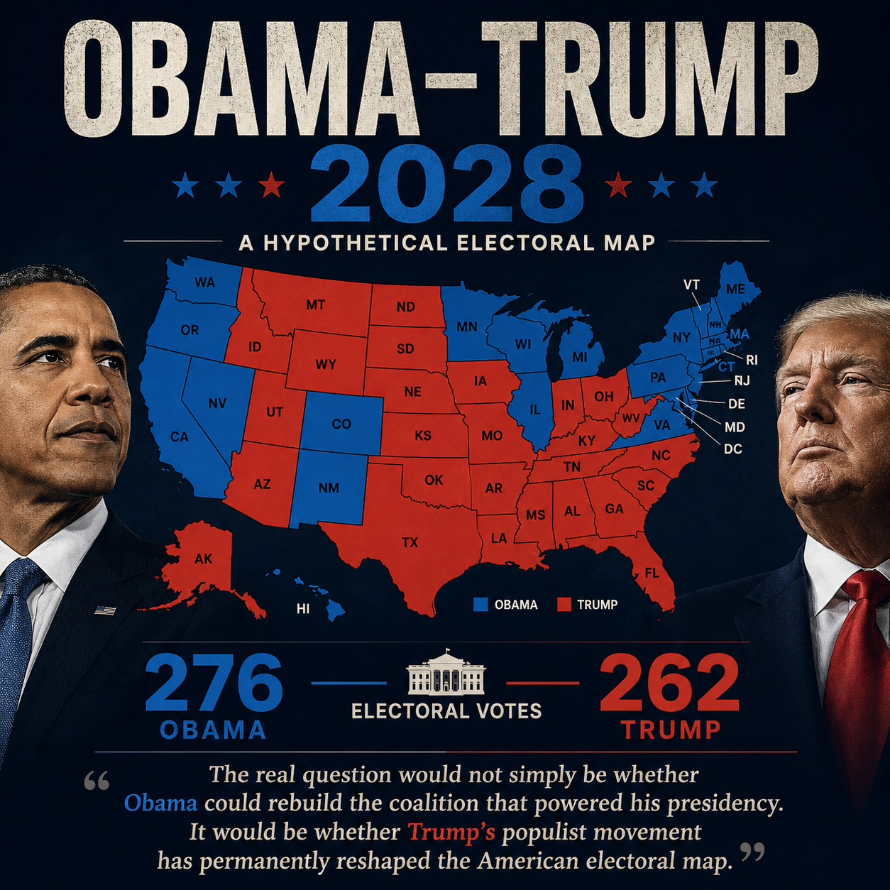 Obama v. Trump: Who Could Win in a Head-to-Head Matchup in 2028?